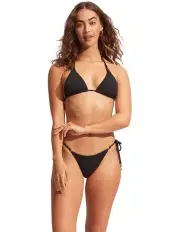 [Seafolly] Sea Dive Tie Side Rio Pant in Black
