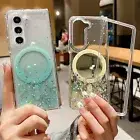 Case For Samsung Galaxy Z Fold 6 Fold 5 4 3 Magsafe Gradient Glitter Clear Cover