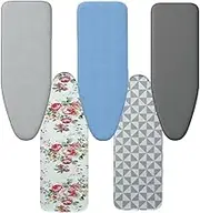 36x12in 39x13in 43x13in Scorch Resistant Ironing Board Cover and Pad, Ironing Board Cotton Cover Pad, Replacement Ironing Board Cover Drawstring Tightening(Floral,110x34 cm (43x13 inches))
