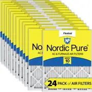Nordic Pure 16x16x1 Pleated MERV 10 Air Filters 24 Pack