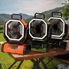 Camping Fan with LED Lantern USB Rechargeable 20000mAh for Outdoor Travel Hiking