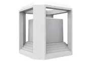 RUBIK Wall Light Surface Mounted 20W Square Matte White 3000K IP65 4 x Opal Diffuser 850LM