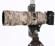 CHASING BIRDS Camouflage Waterproof Lens Coat for Olympus 300mm F4.0 is PRO Rainproof Lens Protective Cover (Brown Grid, with 1.4X and 2.0X TC)