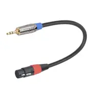 30cm/1ft 3.5mm TRS Male to XLR Female Shielded Microphone Mic Audio Cable y