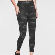 Athleta Legging XS Contender 7/8 Tight in Powerlift Black Camo Camoflouge NWT