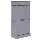 Paulownia Wood Shoe Cabinet Storage Rack Shelf Hallway Shoes Organiser Cupboard