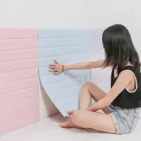 在飛比找蝦皮購物優惠-三維泡沫壁紙粘牆裝飾pelekat bilik tidur壁