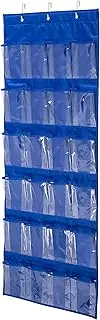 [Honey-Can-Do] SFT-01278 Over The Door Clear Shoe Organizer/Storage Rack, Navy