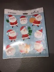 Vintage Hallmark Santa Sticker Sheet Two Sheets Shrink Wrapped
