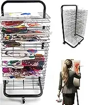 Art Drying Rack for Classrooms and Art Studios, Original Unique System of 25 Shelves That Have 90 Degree Lift and are Removeable, Mobile and Sturdy, Ideal for Schools,Art, Preschool
