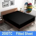 2000TC Fitted Sheets Deep Pocket Ultra Soft King/Queen/Double/K Single/Single