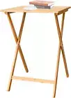 Folding Bamboo Bedside Table Foldable TV Tray Work Serving Reading Desk Snack，Ba