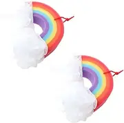 NOLITOY Pcs Supple Bath Bath Ball Rainbow Shape Shower Tool Home Use Skin Exfoliating Balls Made of Sponge