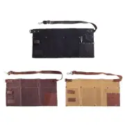 Half Waist Apron with Pockets Black Server Apron Multiuse Half Bistro Aprons