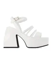 Nodaleto Bulla Chibi Square-Toe Platform Sandals 40 White