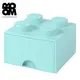 丹麥 Room Copenhagen 樂高 LEGO® 樂高4凸抽屜收納箱 水藍色(40051742)