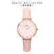 【Daniel Wellington】DW 手錶 Petite Rouge 28mm珍珠貝真皮皮革腕錶-玫瑰金(DW00100511)