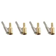 1X(4Pc 6Mm Auto Air Pump Chuck Clip Car Truck Tyre Tire Inflator Connector9710