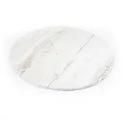 14in Round White Wood Grain Cake Board