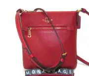 Coach New CE871 Mini Rowan File Crossbody Bag 1941 Red Leather NWT $250