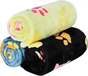 BESPORTBLE 3pcs Pet Blanket Warm Dog Cat Blanket Soft Flannel Animal for Small Pets Couch Throw Winter Warmth
