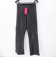 NWT Commando Pant Women Large Faux Leather Cropped Flare Legging Black High Rise