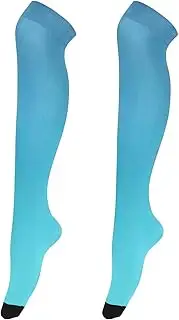[Joitme] Light Blue Gradient Trendy Knee Socks, One Size Socks, Stockings Women, Light Blue Gradient Trendy