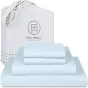 Threadmill Luxury 800 Thread Count Queen 100% Cotton Queen, Light Blue Solid