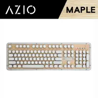 在飛比找誠品線上優惠-AZIO Retro Maple BT藍牙楓木打字機鍵盤/ 