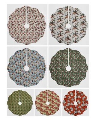 Christmas Tree Skirt (7 Patterns Available) (3 Shapes Available)