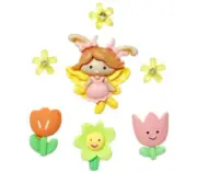 Fairy Garden - Shelly's Buttons - Flowers Flat Back Embellishments - Craft Scrap