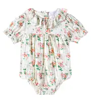 [C'era Una Volta] C'era Una Volta Baby Agapi floral playsuit M 24 white