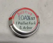 Vintage NOS Bulova 10AX #57 Pallet Fork & Arbor Sealed For Parts Repair