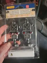 Lemax Lighted Accessory Railroad Crossing 2 Pack New