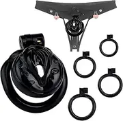 Sissy Men's Chastity Lock Penis Cage with 4 Rings Anti-Off Chasity Belts with Chastity Underwear and Love Lock Adult Sex Toys for Male Penis Training