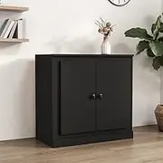 Sideboard Black 70x35.5x67.5 cm, Engineered Wood Storage Cabinet for Hallway, Modern Buffet Furniture Display