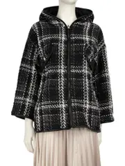 Black Tartan Reversible Coat