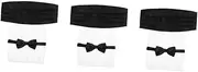 [SAFIGLE] 3 Sets Tuxedo Formal Accessory Set Bow Tie Cummerbund and Pocket Square for Men