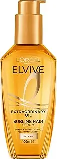 L'Oréal Paris Hair Oil, Heat Protection, Increases Shine & Softness, Elvive Extraordinary Oil, 1