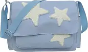 [Whyzsjnclg] Cute Messenger Bag Spacious Star Messenger Bag for Women Aesthetic Crossbody Bag with Adjustable Strap Lightweight Tote Bag Portable Shoulder Bag for Daily Use, School and Work Messenger Bag