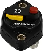 Gatuida Breaker Inline Fuse Holder Fuse Tap Mini Fuse Fusible Rotary Wire Automotive Sea Car Isolator Switch Motor Plug Over Current Protector Iron Black