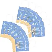 GARIOUANS 12pcs Hanukkah Pattern present Bags Multi Function Paper Bags for Festivals for Parties and Celebrations for Family and Friends