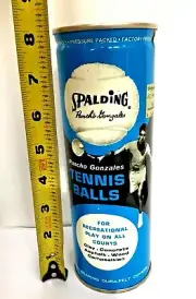 VINTAGE A.G.Spalding Pancho Gonzales 1970's Unopened Can Tennis Balls