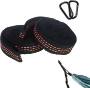 Outdoor Camping Hammock Tree Accessories,2 Pcs Hammock Straps with 2 Hook Carabi