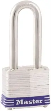 NEW MASTER LOCK 3DLH LAMINATED STEEL KEYED PADLOCK 9/32" X 2" 6104228