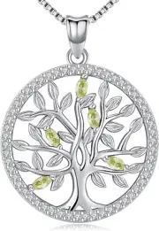 Tree Of Life Necklace for Women Sterling Silver Family Pendant Gift for Mom Wife