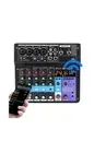 A6 6CH Mini Mixer Audio Console With Sound Card USB Recording Mixer