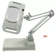 10X Magnifier Light Amplification Table Lamp LED Daylight Magnifying Lamp 110V