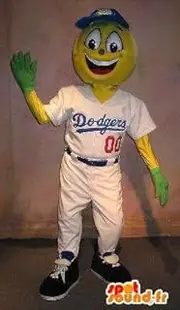 SpotSound Amazon mascot of Dodgers player, baseball disguise
