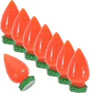 BIUDECO Resin Carrot Charms Set 10pcs Mini Carrot Decorations for Crafts Photo Frames Phone Cases